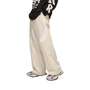 Pantalones de chándal de felpa para hombre, de corte recto, con diseño personalizado estampado y lavado, a la moda. - Product Image 4