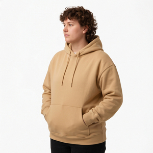 Sweat-shirts à capuche surdimensionnés personnalisés avec logo, 100% polyester, imprimés et brodés, 220g, épaules tombantes, style streetwear tendance - Product Image 4