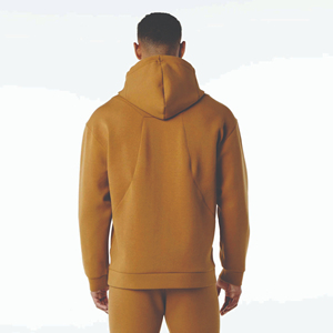 Conjunto Deportivo Personalizado para Hombre, Color Mostaza, con Capucha, Estilo Urbano, Largo, Color Sólido, Informal, para Otoño, Transpirable, de Poliéster, de Secado Rápido - Product Image 4