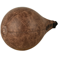 Ballon de vitesse en cuir véritable PU vintage durable pour l'entraînement physique et l'utilisation en salle de sport à domicile, ballon de boxe à faible MOQ