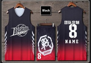Ensemble de maillots de basket-ball personnalisables à dégradé de couleurs, sans manches, col en V, évacuation de l'humidité, séchage rapide, uniforme unisexe pour adultes - Product Image 4