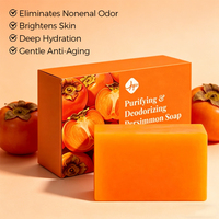 Savon artisanal au tanin de kaki coréen pour une élimination puissante des odeurs corporelles et un nettoyage en profondeur sous la douche