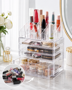 Modern Luxury Acrylic Cosmetic Cabinet Drawer Storage Solution Custom Color for Design for Shopping Malls Tidy Elegant - Product Image 6