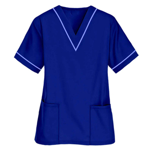 Tenue de travail unisexe, blouses de travail à col en V, blouses d'hôpital, uniformes médicaux, chemises respirantes à séchage rapide, logo personnalisé, blouses médicales - Product Image 6