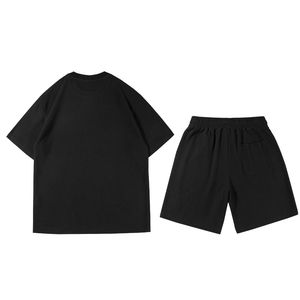 Ensemble T-shirt et short personnalisé, décontracté, deux pièces, 100% coton, tenue d'été, coupe ample, confortable, respirant, vêtements de sport - Product Image 2