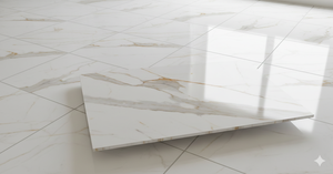 Carrelage Calacatta Veine d'Or Ultra faible absorption d'eau (<0,05%) Bords rectifiés Installation sans joint Fabrication écologique - Product Image 6