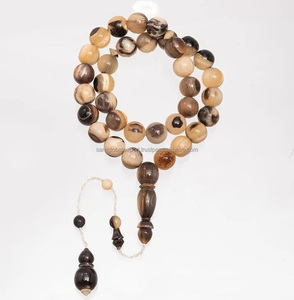 Cuentas de Rosario islámico Golfo Turco Misbah Oración Agua Búfalo Color blanco Cuerno Tasbih Tallado 33 piezas Oración musulmana Misbaha - Product Image 4