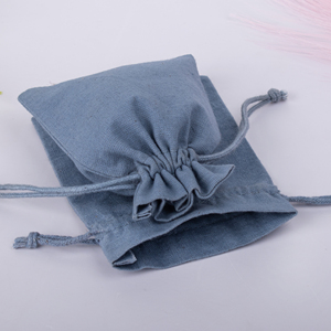 Handmade Cotton Small Drawstring Pouch Custom Logo Printing Jewelry Watch Eyewear <b>Packaging</b> <b>Bag</b> - Product Image 2