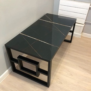 Table d'appoint moderne en métal argenté, style pieds métalliques, pour salon, décoration moderne pour la maison. - Product Image 1
