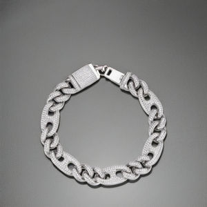 Hip Hop 925 <b>Silver</b> Emerald Cut Moissanite Chain <b>Bracelet</b> Trendy Geometric <b>Charm</b> Unisex Fashion Jewelry Accessories - Product Image 6