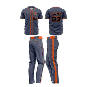 Uniforme de Béisbol de Nuevo Diseño, Alta Calidad, 100% Poliéster, Ligero, de Secado Rápido y Transpirable, para Venta en Línea al Por Mayor a Precio Económico - Product Image 1