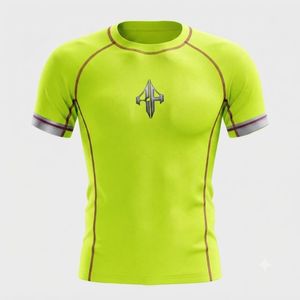 Camiseta Deportiva Sublimada para Hombre, Manga Corta, Cuello Redondo, Secado Rápido, Transpirable, Material de Spandex/Poliéster, Alta Calidad - Product Image 2
