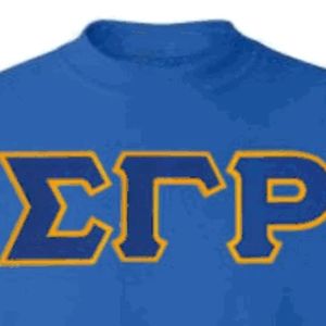Sudadera Sigma Gamma Rho Azul Rey para Mujer, Sudadera de Forro Polar con Cuello Redondo, Diseño con Letras, Personalizada, Informal, Universitaria, Griega - Product Image 4
