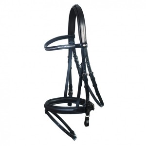 Potente brida de entrenamiento al por mayor para caballo con cuero genuino, brida de equitación para caballo, de temporada - Product Image 5