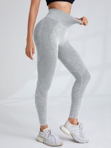 Wholesale Custom Logo High Waist <b>Tights</b> Pants Super Soft Gym Fitness Leggings for Women - Product Image 2