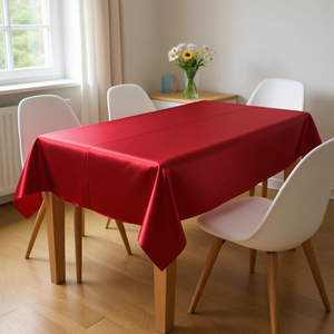 Mantel de Tela Satén Roja de 1.4*20M, Estilo Liso y Sólido, Tejido para Uso Doméstico - Product Image 3