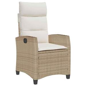 Sedia da Giardino Reclinabile in Rattan PE Beige Standard - Product Image 2