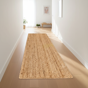 Tapis de couloir classique en laine, rectangulaire, couleur unie, antidérapant, usage hôtelier, tufté, à poils ras, épaisseur moyenne - Product Image 6