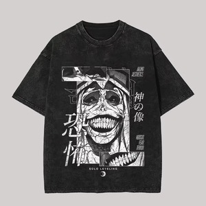 Camiseta Vintage Personalizada con Logotipo de Fantasma Estampado, de Algodón Grueso, Fabricante de Camisetas Unisex para Hombre, Camiseta Gráfica Extra Grande - Product Image 1