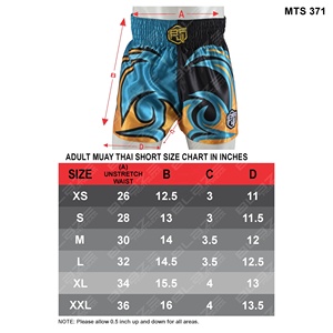 กางเกงขาสั้นมวยไทยขาสั้นศิลปะการต่อสู้ทำจากโพลีเอสเตอร์พิมพ์ลาย100% ตามสั่ง - Product Image 6