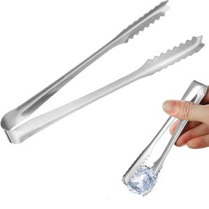 Pinces à glaçons en acier inoxydable de qualité standard, finition argentée, pinces de cuisine, pinces alimentaires à prix de gros - Product Image 5