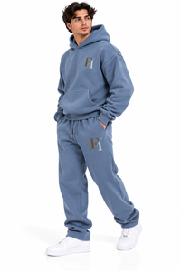 Ensemble de survêtement en molleton premium personnalisé pour homme, comprenant un sweat à capuche oversize et un pantalon de survêtement épais, deux pièces, style streetwear et sportswear - Product Image 3