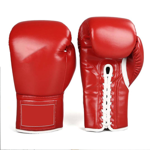 Gants de boxe en cuir de vachette personnalisés avec logo, respirants, à lacets, pour adultes, compétition, super qualité, vente chaude - Product Image 1