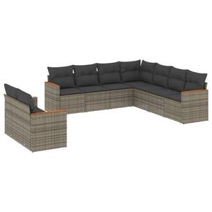 Conjunto de Sofás Modulares Grandes de Ratán PE Gris para Jardín, Colección Premium de Muebles para Exteriores - Product Image 2