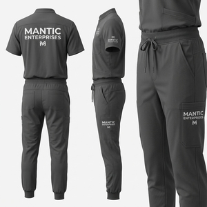ชุดยูนิฟอร์มแพทย์คุณภาพสูงแบบ unisex สำหรับแพทย์และพยาบาล ขายส่ง ชุดสครับผ้าโพลีเอสเตอร์ถัก มีกระเป๋า - Product Image 5