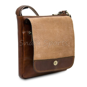 Sac à bandoulière vintage en cuir véritable pour homme et femme, usage quotidien, affaires, décontracté, mode, durable, haute qualité - Product Image 2