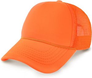 Gorra de camionero de espuma de verano para hombre y mujer con correa ajustable, moderna, de malla sólida de dos tonos para uso casual - Product Image 3