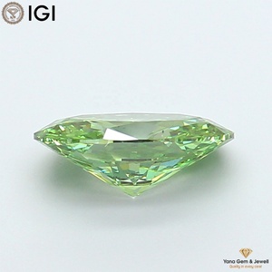 Diamante Cultivado en Laboratorio CVD de Primera Calidad, Color Verde Intenso, Claridad VS2, 1.50 Quilates, Corte Ovalado con Certificado IGI para Anillo de Obra Maestra - Product Image 4