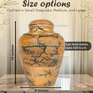 Premium Walnut Wood Cremation Urn Decorative Wooden Memorial Urn Box by AYAANS - Product Image 5