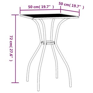 19.7แอนทราไซต์ "x 19.7" x 28.3 "โต๊ะเหล็กกลางแจ้งลาน - Product Image 6