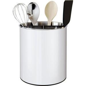 New Arrival Silver Finished Utensil <b>Caddy</b> Farmhouse Metal Cutlery Holder With Round Shape Tabletop Decor In Best Price - Product Image 3