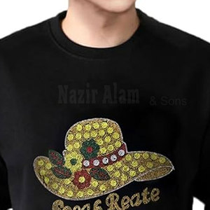 Sudadera Urbana con Pedrería para Hombre, Estilo Casual, Brillante, con Detalles de Piedras, Cálida, de Manga Larga, Cómoda para Usar en la Calle - Product Image 5