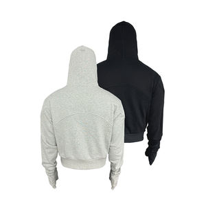 Sudadera con capucha de doble capa para hombre, estilo urbano, con logotipo personalizado |   Sudadera extragrande de forro polar grueso |   Fábrica OEM de Marca Privada - Product Image 4