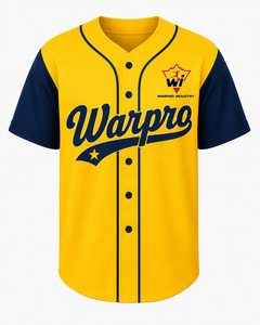 Premium Personalized <b>Mens</b> Yellow Navy Baseball Jersey Custom Logo Short Sleeve Sports Team Fanwear Shirt - Product Image 1