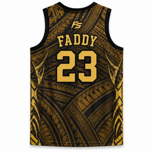 Maillot de basket-ball personnalisé par sublimation, respirant, or et noir, uniformes d'équipe pour hommes, jeunes et adultes, vêtements de sport à séchage rapide - Product Image 2