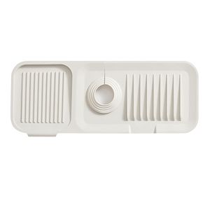 Alfombrilla de silicona para grifo de 14.56x5.51 pulgadas, bandeja de secado para fregadero, almohadilla de drenaje de agua, soporte para jabón y esponja, escurridor - Product Image 5