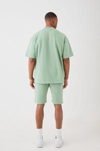 Camiseta de hombre oversize de corte holgado con hombros caídos, de algodón grueso, estilo streetwear, lisa, de calidad premium, proveedor. - Product Image 2