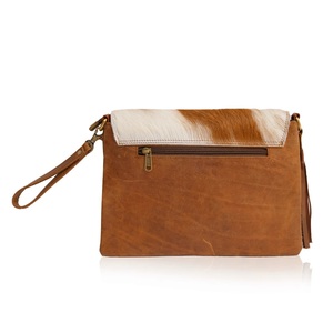 Sacs à main bandoulière de luxe en cuir de vachette pour femmes et jeunes filles, imperméables, avec fermeture décorative, collection automne - Product Image 5