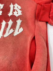 Sudadera con capucha Glory para hombre, estilo vintage, con lavado ácido, apliques bordados, de algodón, oversize, con cremallera, personalizada, estilo streetwear, con efecto desgastado - Product Image 4