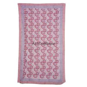 Wholesale <b>Large</b> Cotton Hand Block Print Sarong Pareo Beach Bikini Cover Up Wrap <b>Scarf</b> Women Summer Vacation Wear - Product Image 1