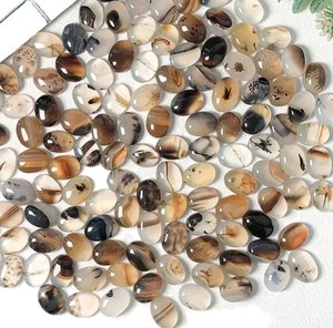Ágata Natural de Pasto Marino, Cabujón Ovalado, Piedra Preciosa Suelta Pulida para Anillos, Colgantes y Fabricación de Joyas al por Mayor - Product Image 5