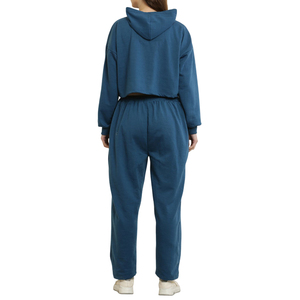 Best Quality Women's Cropped Tracksuits Customized Design Breathable Solid Color Crop Sets for Winter Cheap Price - Product Image 2