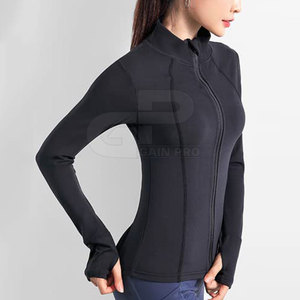Veste de yoga légère pour femme, tissu extensible doux au toucher, fermeture éclair intégrale, coupe ajustée, confortable - Product Image 2