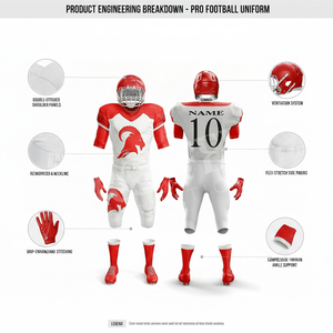 Practice Safety Padded OEM ODM American Football Uniform Jersey Pants <b>Set</b> Durable Teamwear Game Day Training Whole Sale Kit Men - Product Image 2