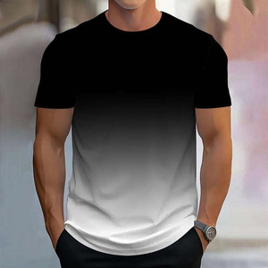 Camiseta Deportiva Ligera para Hombre, de Poliéster, Corte Ajustado, Antiarrugas, de Secado Rápido, Transpirable, Lisa, Elástica, para Gimnasio - Product Image 5