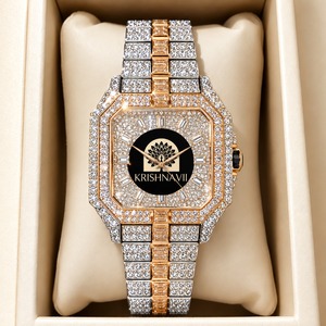 Reloj de Diamantes Elite, Plateado con Cristales, Diseño de Lujo, Joyería de Moda, Regalo para Mujer, Estilo Elegante para Uso Diario - Product Image 1